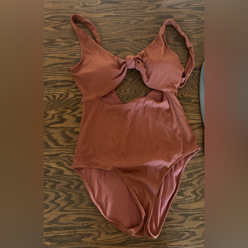 Rust Cutout One-Piece Swimsuit
